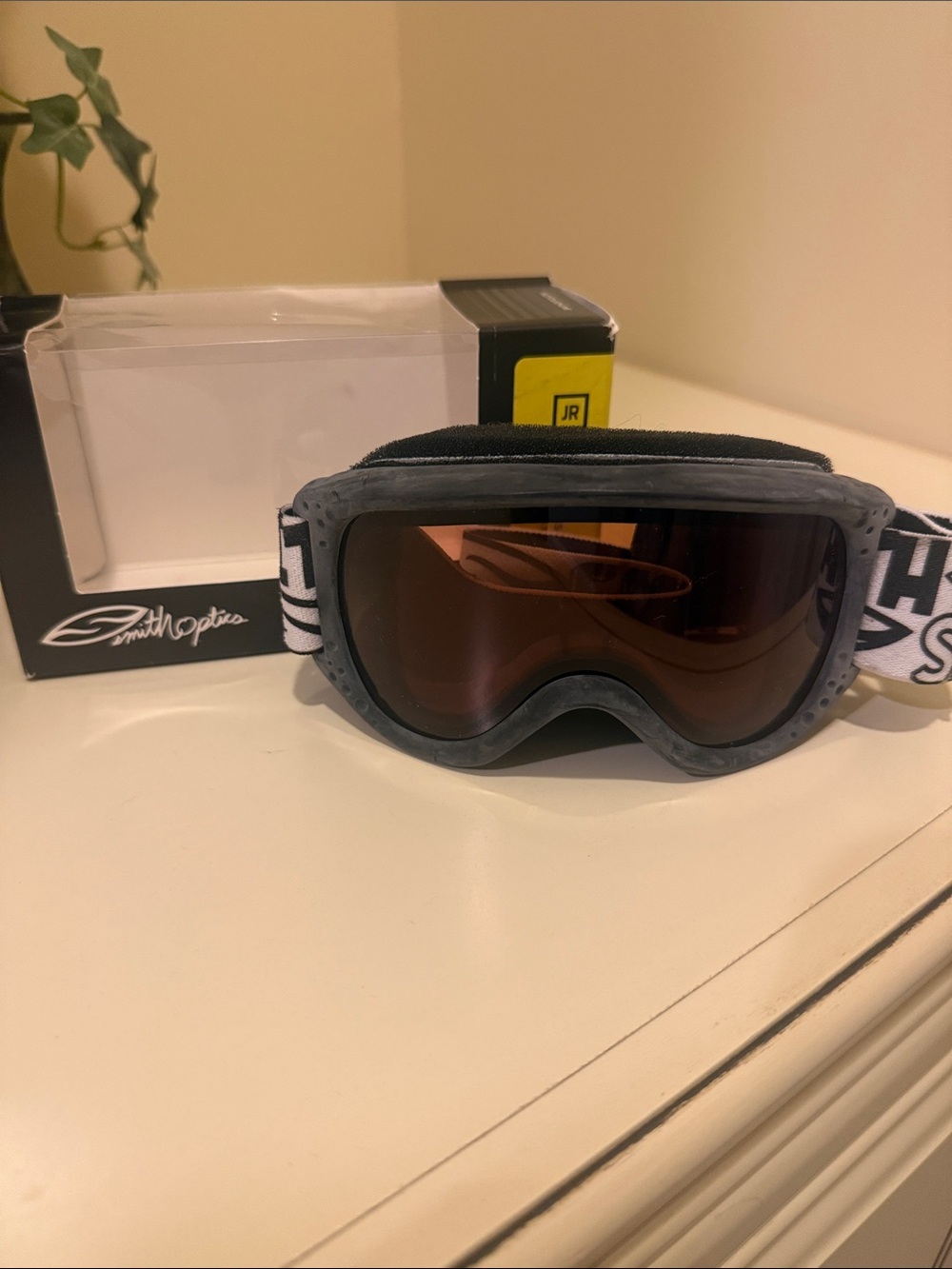 Smith Optics Gray Frame Ski Goggles with Brown Tinted Lens ( Junior Series )